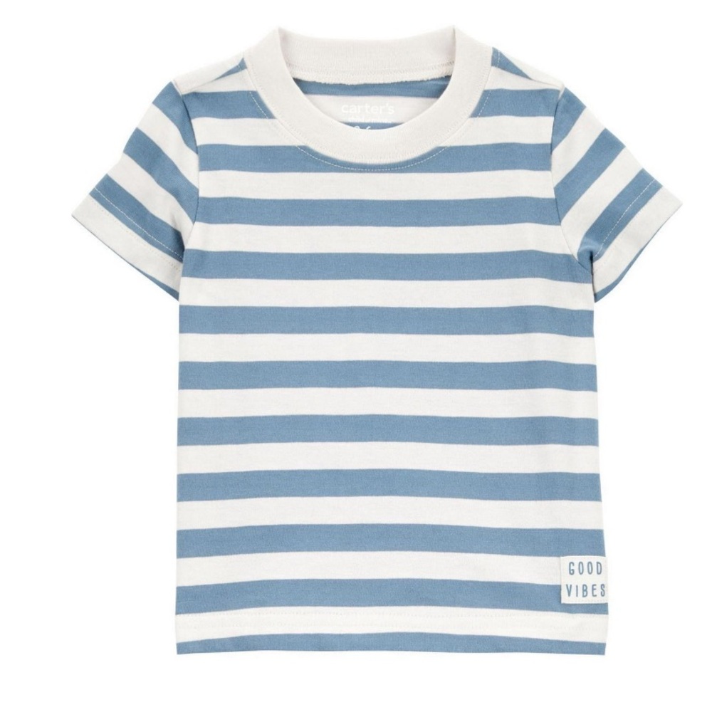 NWT 0-3M Carter's Child of Mine Baby' Stripe Shirt Only